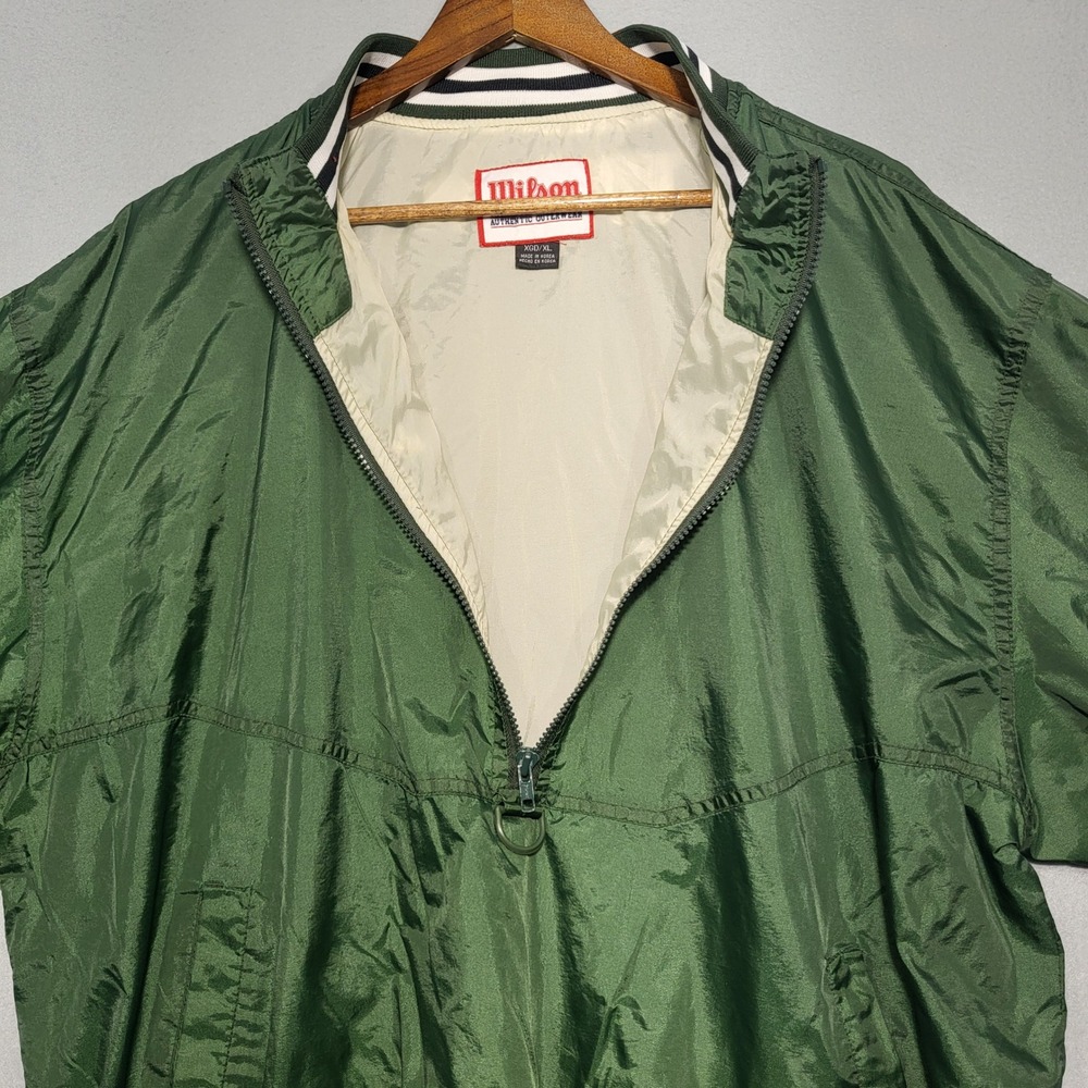Vintage Wilson Jacket Mens XL Green Authentic Outerwear Pullover Nylon - Picture 9 of 13